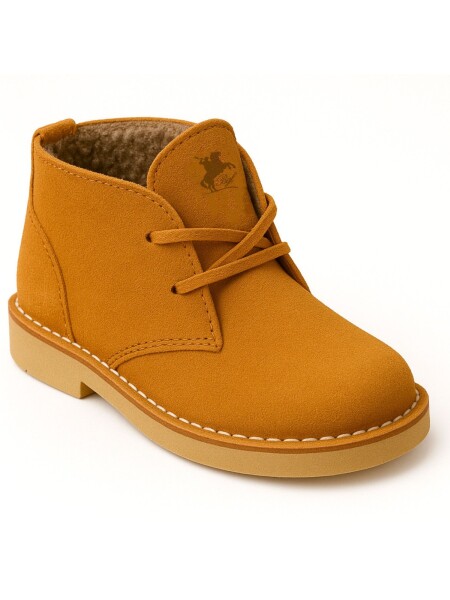 Bota de Cuero Forradas para Niños Oro