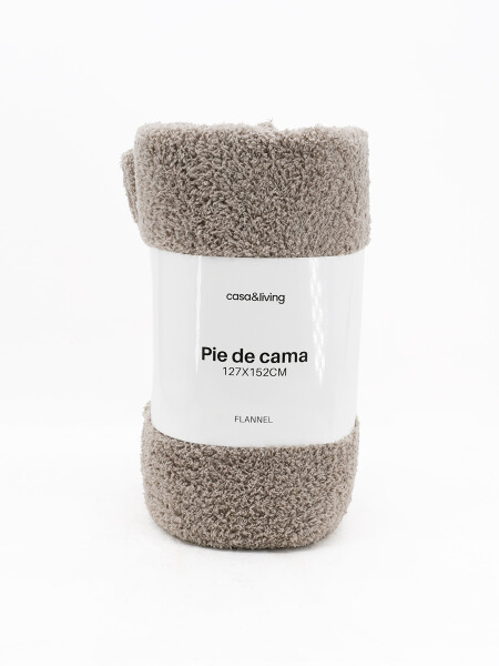 PIE DE CAMA FLANNEL BEIGE (V)