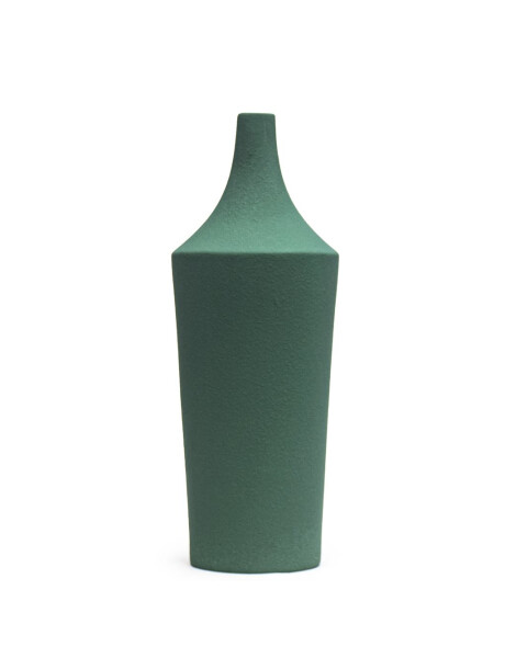 FLORERO CERAMICA D12x31CM FORMAS VERDE OSCURO FLORERO CERAMICA D12x31CM FORMAS VERDE OSCURO