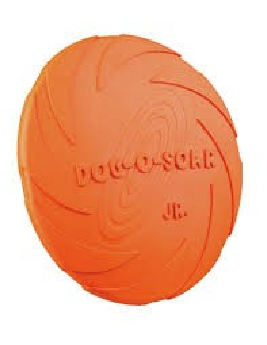 DOG DISC, NATURAL RUBBER, Ø 22 CM, ORANGE 