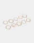 Sets Anillos De metal Set De Anillos De Metal Y Perlas - Dorado