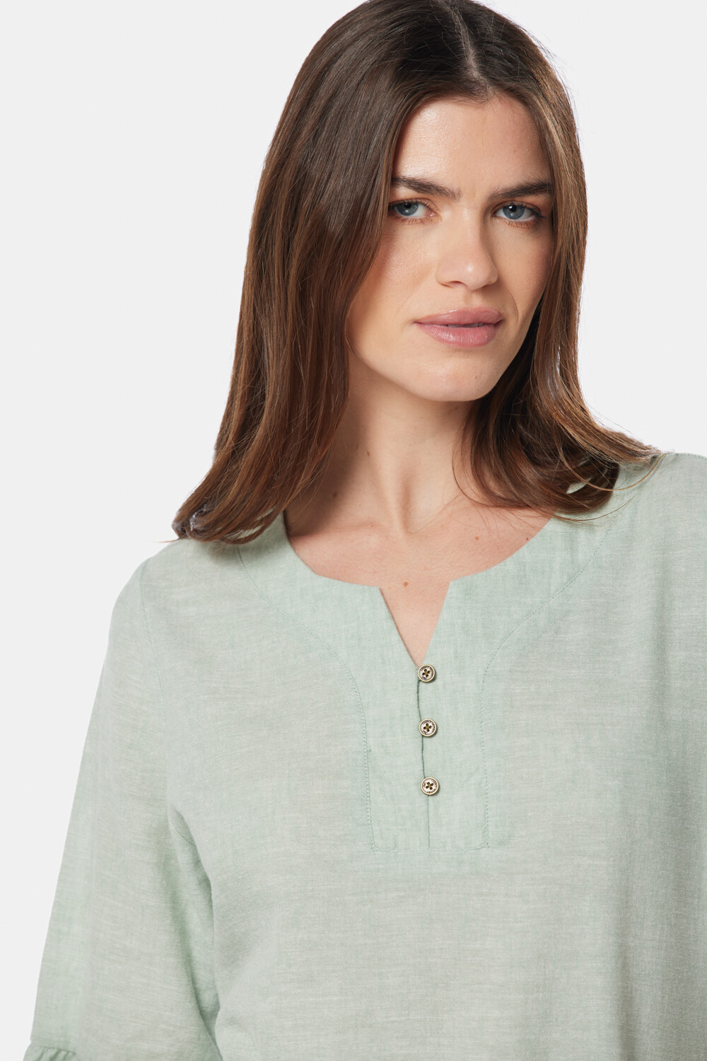 BLUSA DE LINO Verde