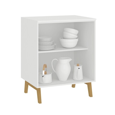 Combo de Cocina de Mueble Alacena Mesada y Aéreo Línea Melilla - MDP - MADERA - Blanco Combo de Cocina de Mueble Alacena Mesada y Aéreo Línea Melilla - MDP - MADERA - Blanco