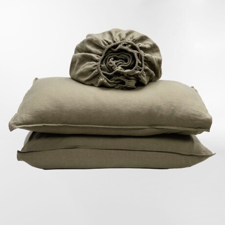 SÁBANA FRENCH FLAX LINEN OLIVA - KING