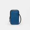 Porta Celular Pia En Cuero Graneado Azul