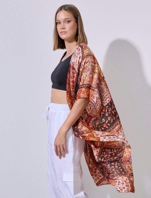 Kimono Print MULTI/ANARANJADO