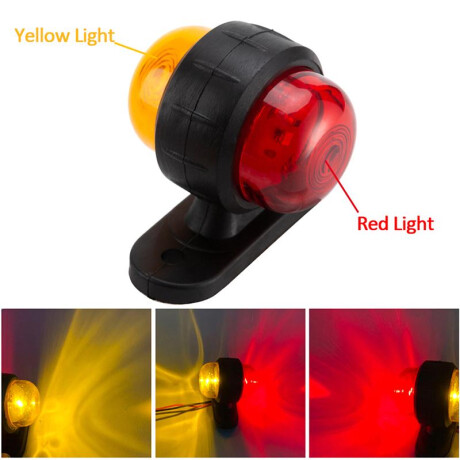 FAROL - FARO LATERAL LED DOBLE 12/24 CAMION ROJO AMBAR - FAROL - FARO LATERAL LED DOBLE 12/24 CAMION ROJO AMBAR -
