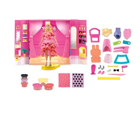 Set 2 En 1 De Play Doh Barbie Desfile De Moda Ub 001