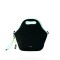 Lunchera neopreno brio Zaz Negro y turquesa