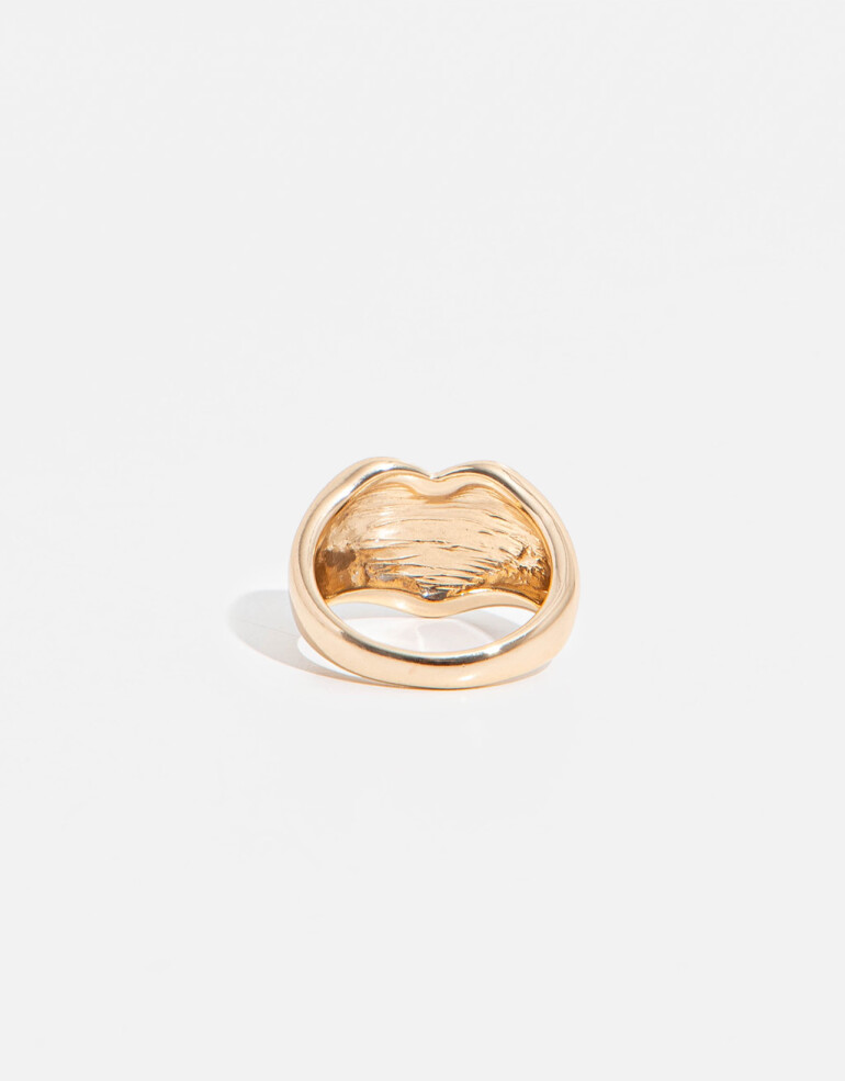 Anillos Medianos y Grandes Metal Anillo De Corazón - Dorado