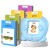 Tarjetas Interactivas Aprende Inglés Español Infantil Niños Variante Color Azul