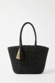Bolso tejido negro