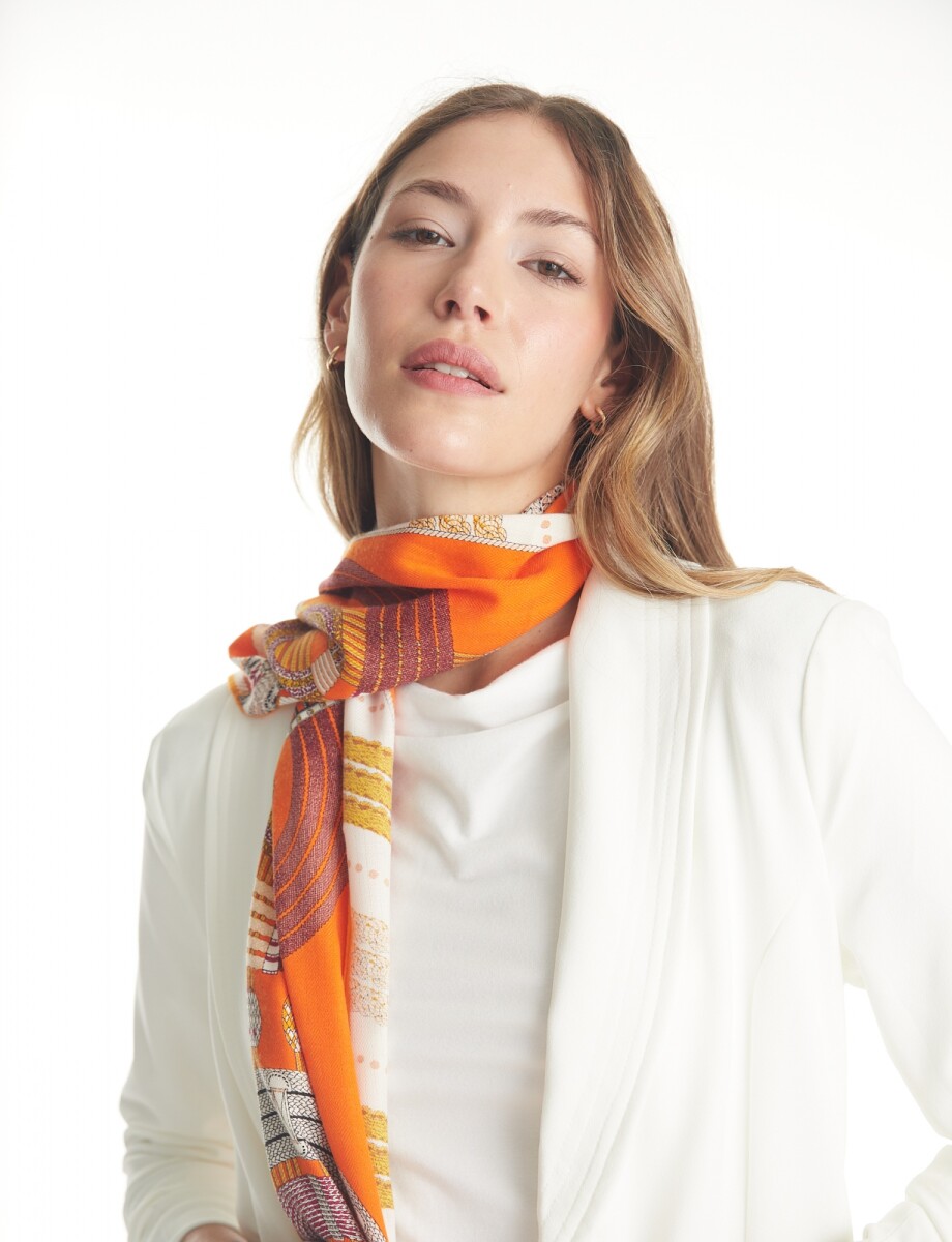 Pashmina Cashmere - Anaranjado/multi 