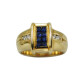 Anillo De Oro 18K Con Brillantes Y Zafiros Anillo De Oro 18K Con Brillantes Y Zafiros