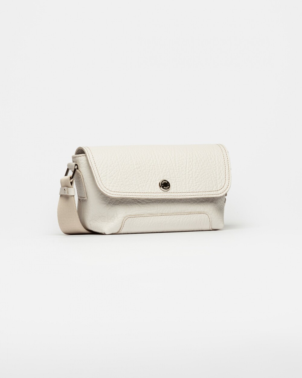 Mini bag Juliette en cuero graneado Natural