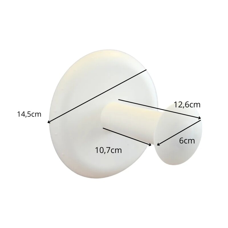 Porta papel con ventosa BLANCO