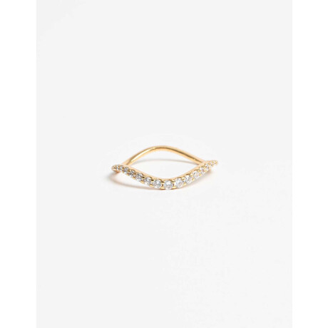 Anillo De Cubic Zirconia Dorado