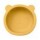 Bowl Tazón Irrompible Diseño Oso p/ Comida Bebé en Silicona Mostaza