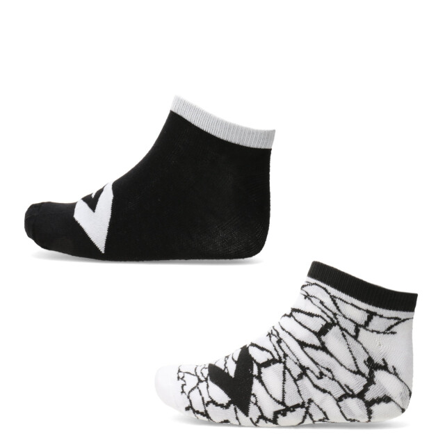 Medias de Mujer Converse x2 Craquel Blanco - Negro