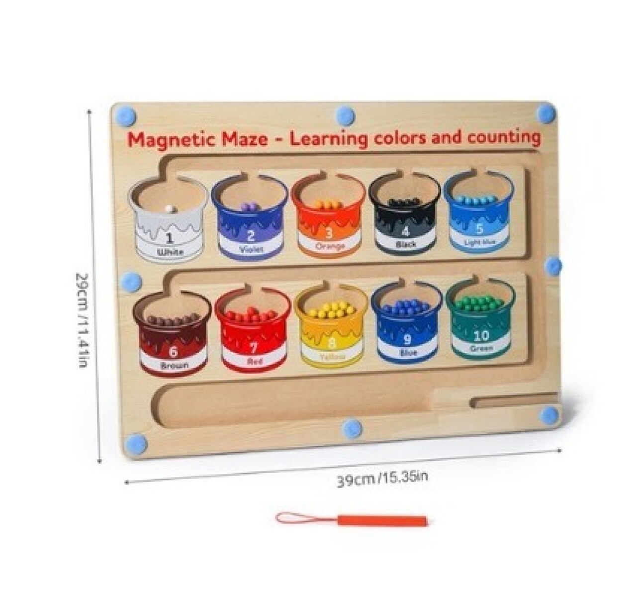 Laberinto Magnetico de Colores y Numeros 