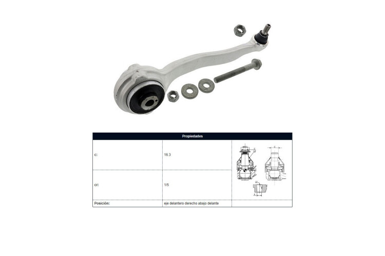 Brazo De Suspension Del Mercedes Benz C 200 Cgi (W204)/C 200 Kompressor (W204)/C 180 Kompressor (W204)/C 250 Cgi (W204) 10-14 D Brazo De Suspension Del Mercedes Benz C 200 Cgi (W204)/C 200 Kompressor (W204)/C 180 Kompressor (W204)/C 250 Cgi (W204) 10-14 D