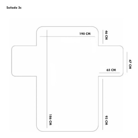 Cubre sofá de 3 cuerpos súper resistente Azul