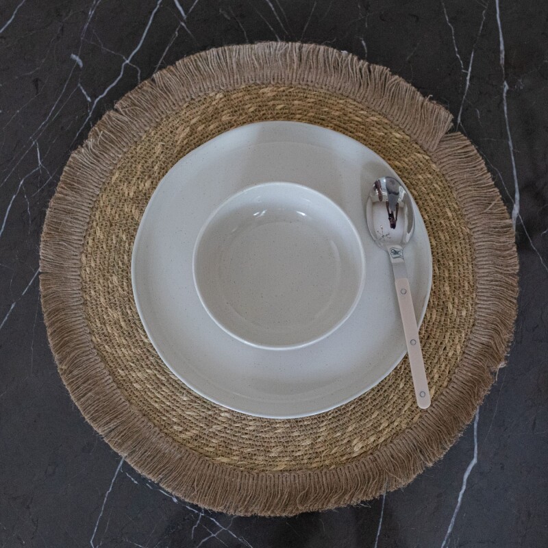 Individual redondo de yute Individual redondo de yute