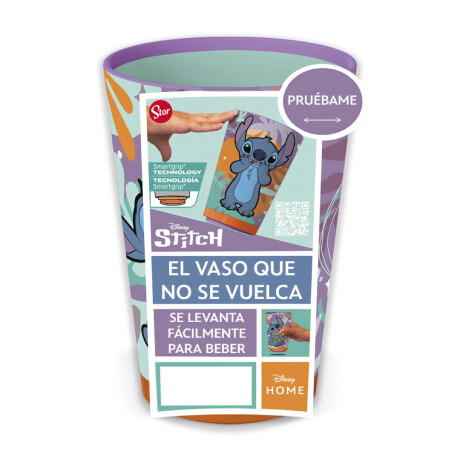 Vaso Plástico Stitch Antivuelco 470 ml