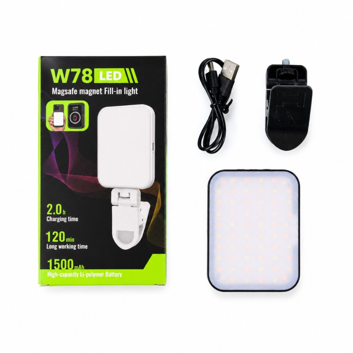 LUZ LED RECARGABLE PARA CELULAR CON CLIP 