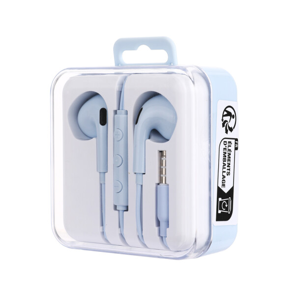 Auriculares de cable celeste