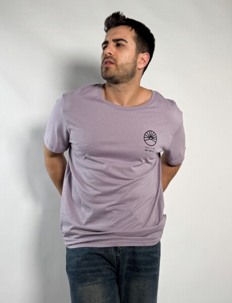 Remera oversize con estampa Londra Morado