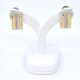 Caravanas En Oro 18K De 3 Tonos Con Brillantes Caravanas En Oro 18K De 3 Tonos Con Brillantes