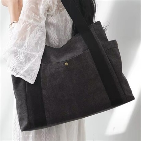 Bolso Tote Bag de tela Mis Petates Negro