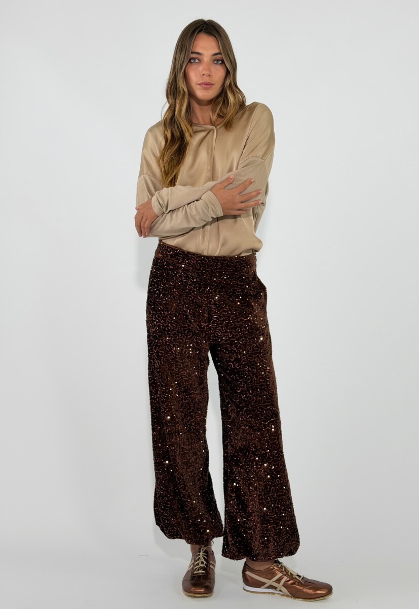 PANTALON GLOW - MARRON 