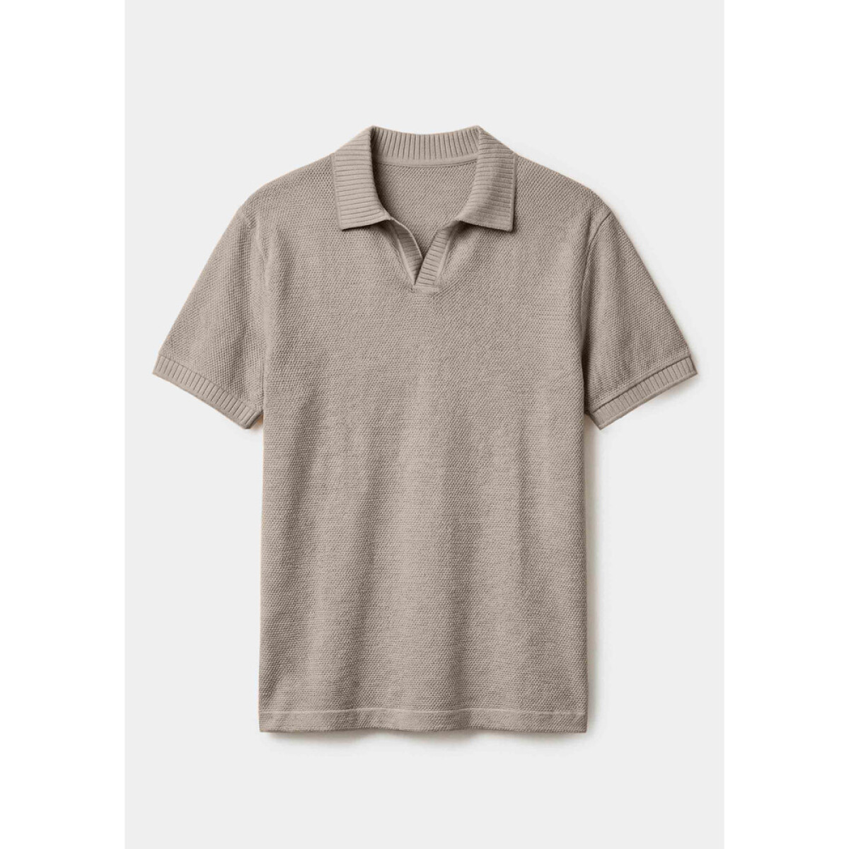CAMISA POLO MM MASC - MARROM CLARO 