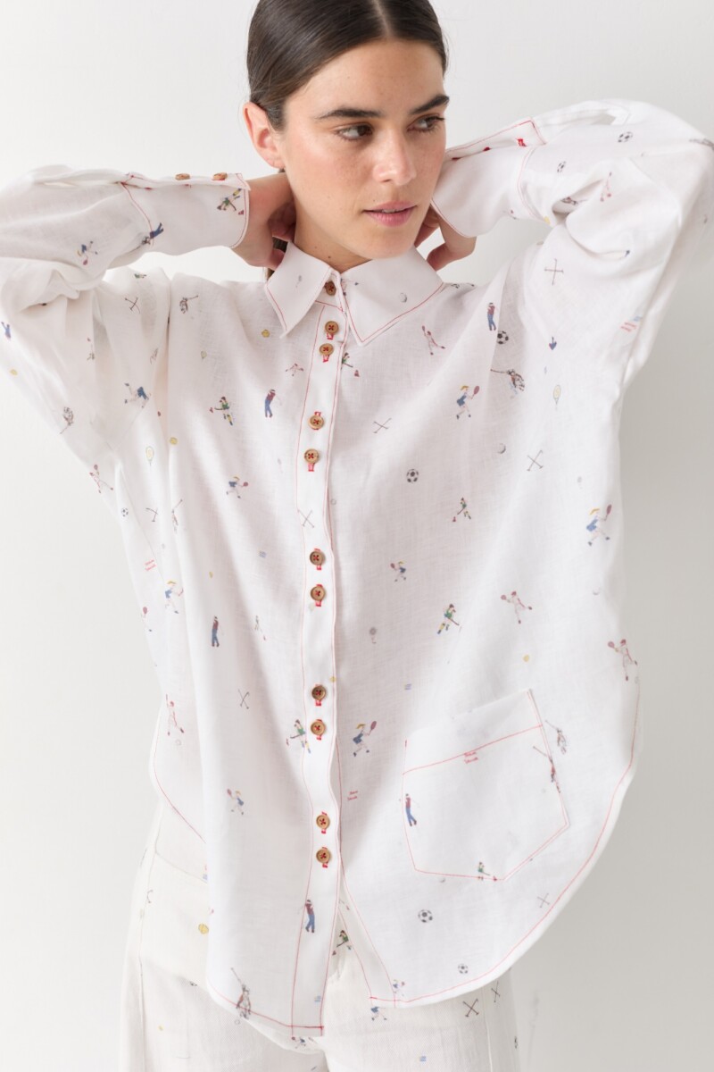 PRE VENTA CAMISA PRINT TEAM Blanco