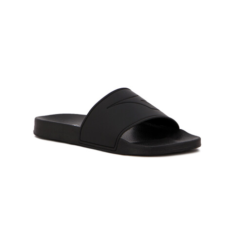 Diadora Ojota Tira Ancha Con Logo Black Negro-Negro