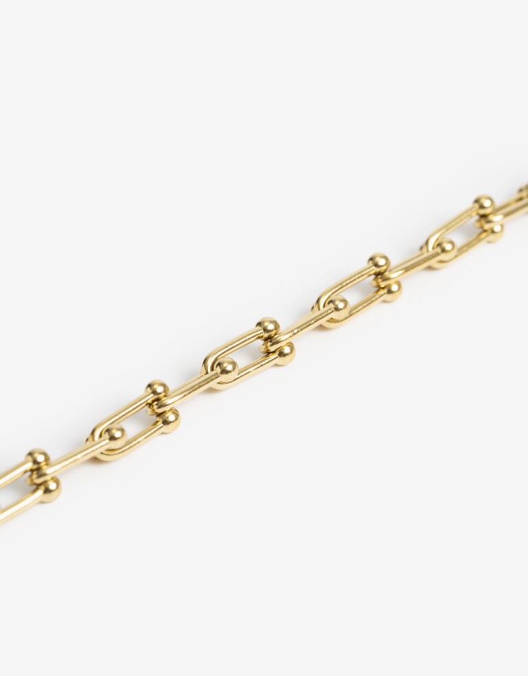 Collares Cortos Metal Collar Corto De Acero - Dorado