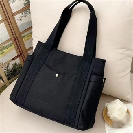 Bolso Tote Bag de tela Mis Petates Negro