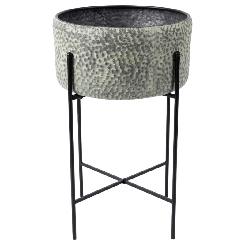 PORTA MACETERO METAL VERDE C/BASE GDE Unica