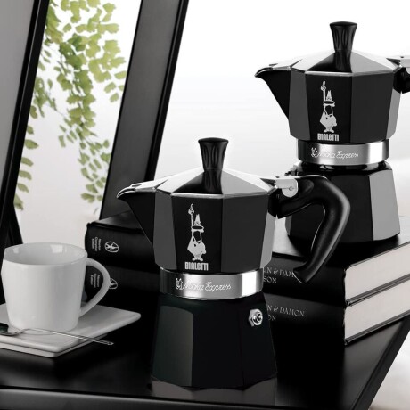 Cafetera Bialetti Aluminio Negra 3 Pocillos NEGRO