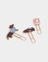 Útiles Varios Esmaltado Set De 3 Clips - Combinacion Multicolor