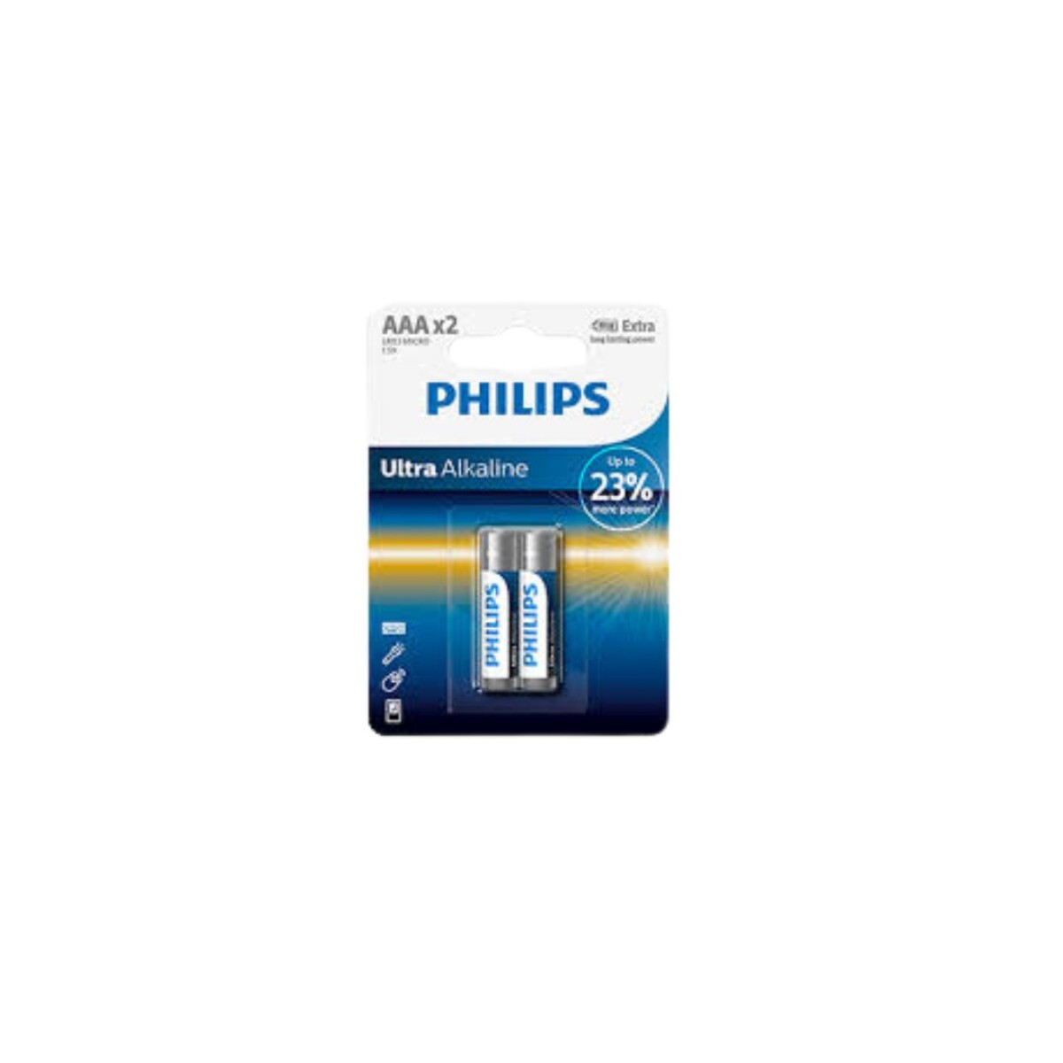 PILA ULTRA ALCALINA PHILIPS AAA X 2 UNIDADES - MULTICOLOR 