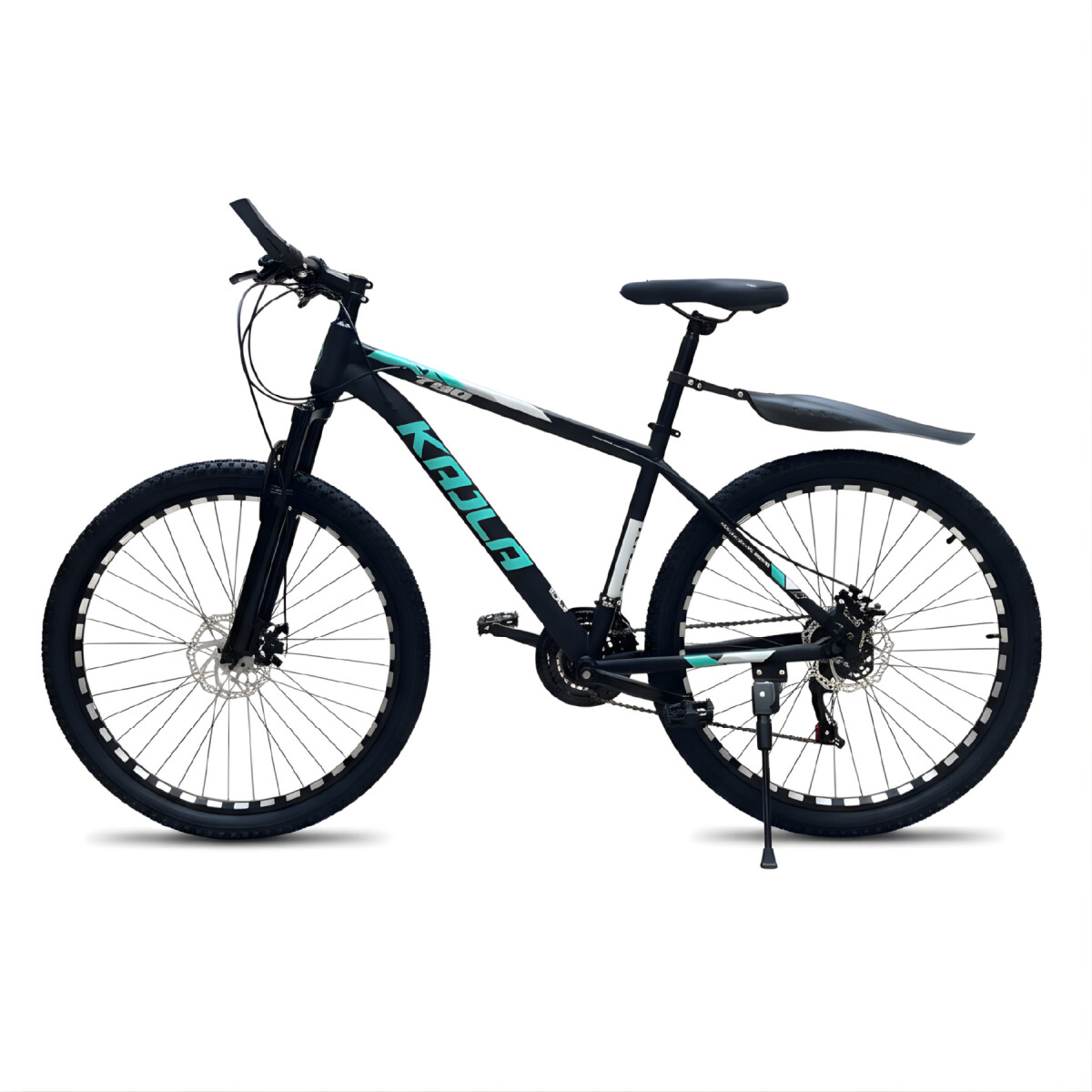 Bicicleta Kajla Montaña Rodado 26 Freno Disco 21 Velocidades - Color Negro Celeste 