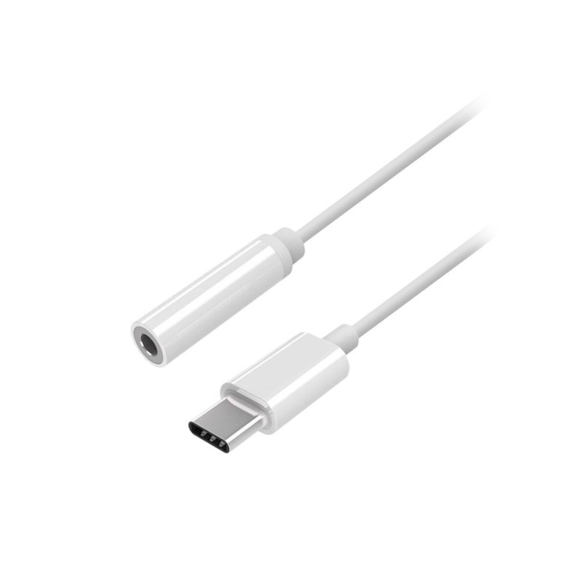 Adaptador USB-C Macho a 3.5mm Hembra Blanco 