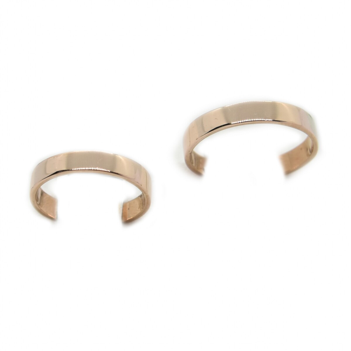 Par de Alianzas y Cintillo en Oro 9 Kilates 3.5mm Faja 