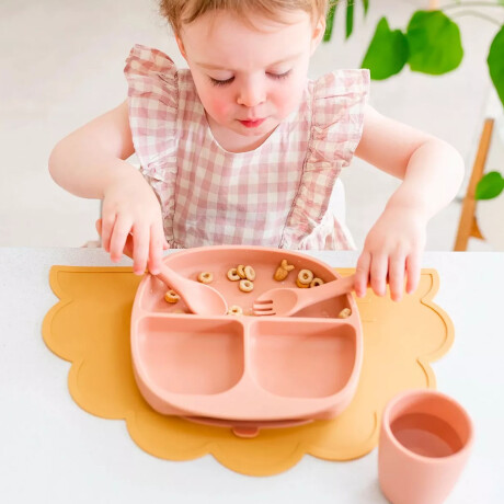 Set Infantil de Cubiertos con Cuchara y Tenedor en Silicona Azul Grisáceo