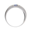 Anillo Luciana en oro blanco 18k con brillantes y zafiros Anillo Luciana en oro blanco 18k con brillantes y zafiros
