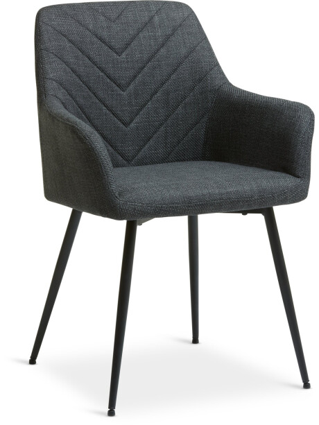 Silla de comedor PURHUS tela negro/negro Silla de comedor PURHUS tela negro/negro