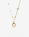 Cadena Corta con Dije Metal Collar Con Dije Corazón Bold. - Dorado